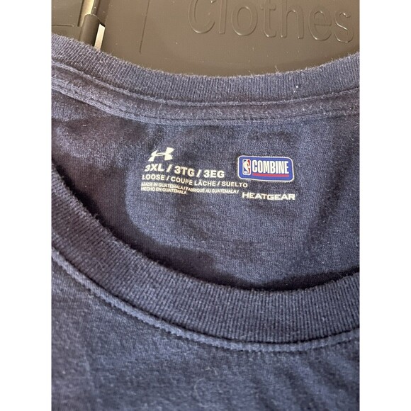 Under Armour Dallas Mavericks Logo T Shirt Mens 3XL Official NBA Basketball Navy - Picture 6 of 9